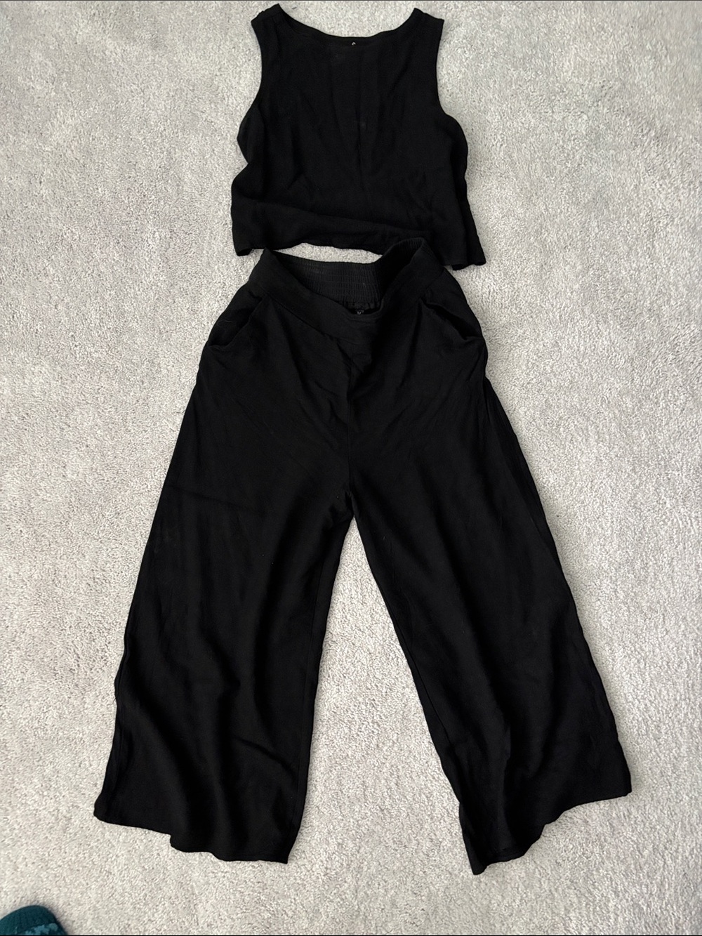 Elevated Black Wide-Leg Jumpsuit with Sleek Tank Bodice